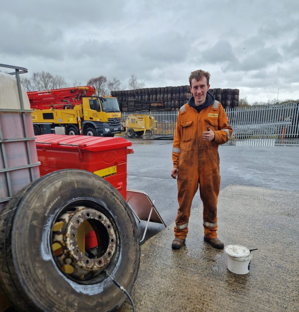 Apprentice at Camfaud's Cumbernauld Depot, Ross