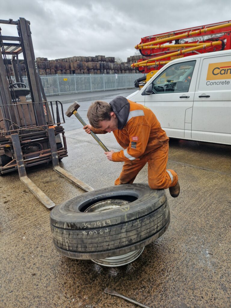 Apprentice Ross at Camfaud's Cumbernauld Depot